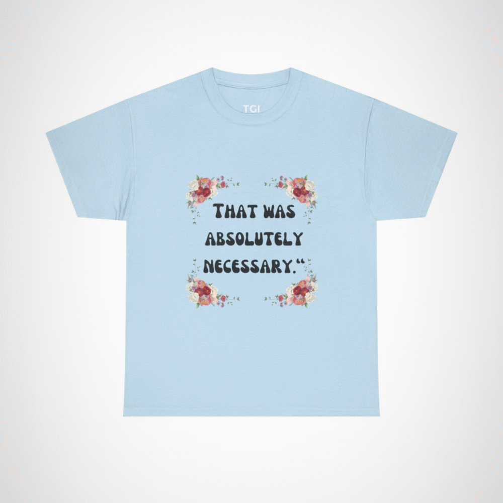 Floral Elegance T-Shirt showcasing vibrant blooms for spring fashion Light Blue colour