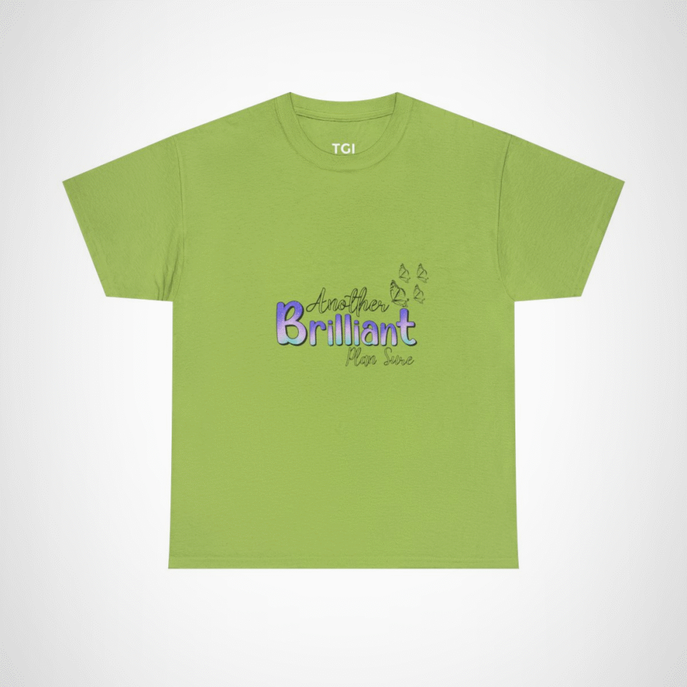 Brilliant Text T-Shirt with Shimmering Design Kiwi colour
